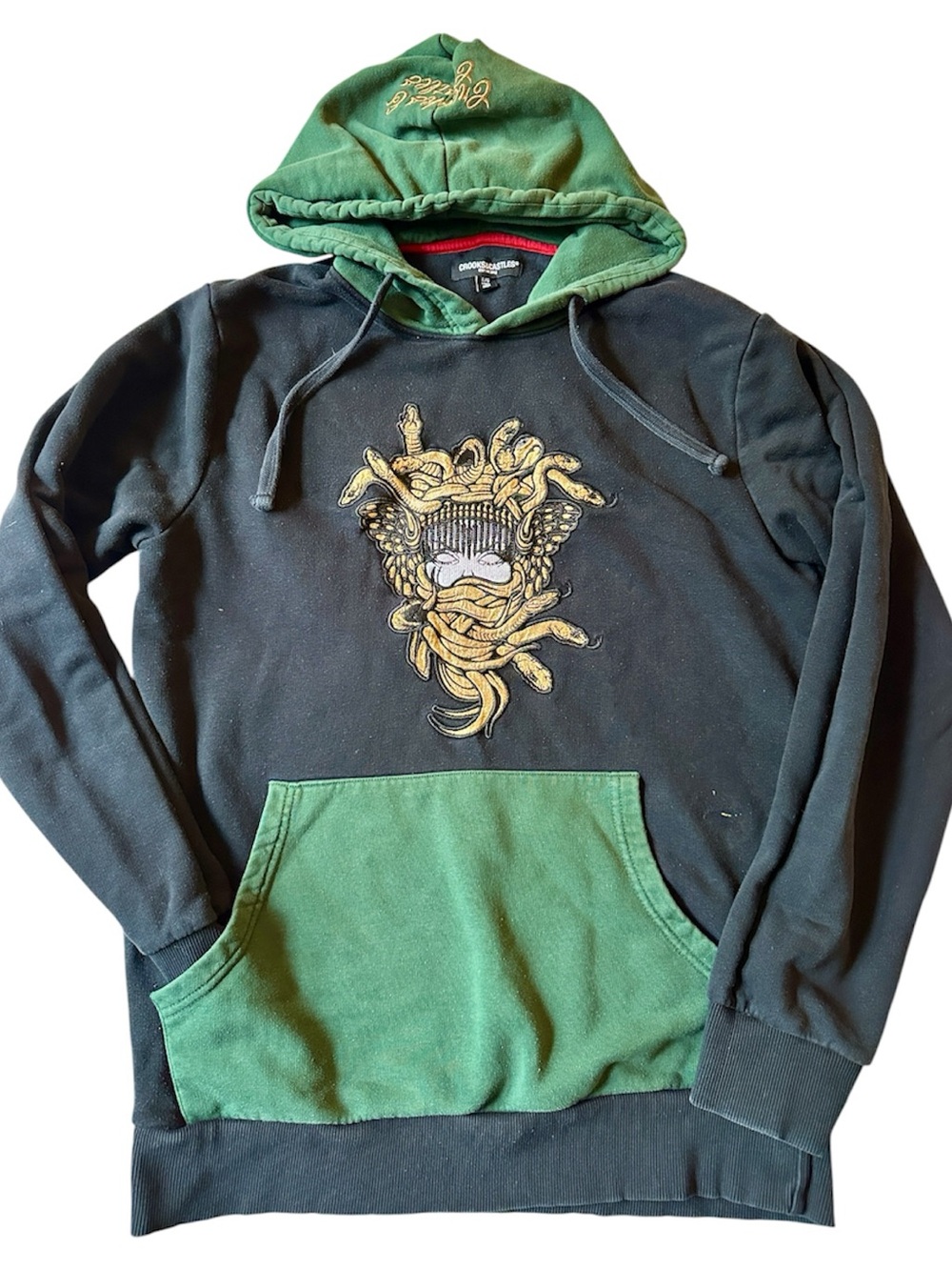 Crooks & Castles Men’s Zip Hoodie | Retro Medusa | Size Large | Cotton Poly